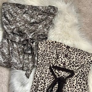 🌸Bundle🌸 animal print strapless tops